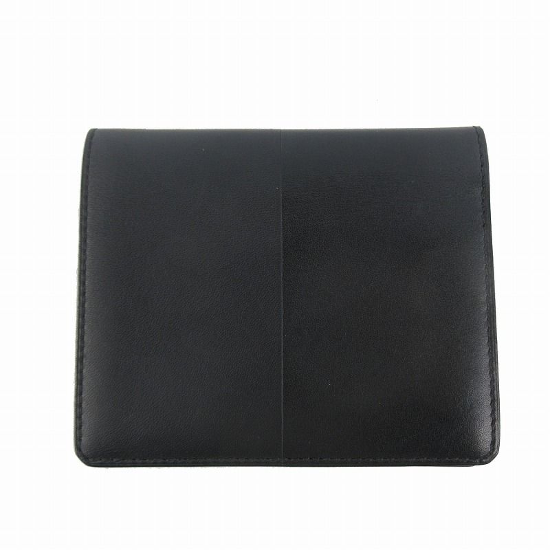 Hermes Manhattan Card Case Billfold Wallet Bifold Black Box Calf Veau Swift — view 2