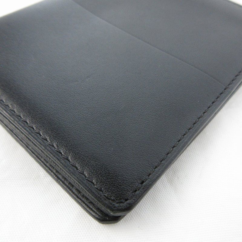 Hermes Manhattan Card Case Billfold Wallet Bifold Black Box Calf Veau Swift — view 8