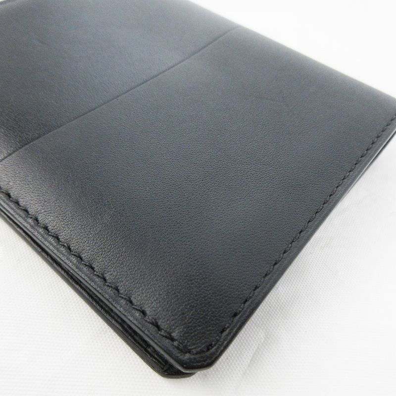 Hermes Manhattan Card Case Billfold Wallet Bifold Black Box Calf Veau Swift — view 9