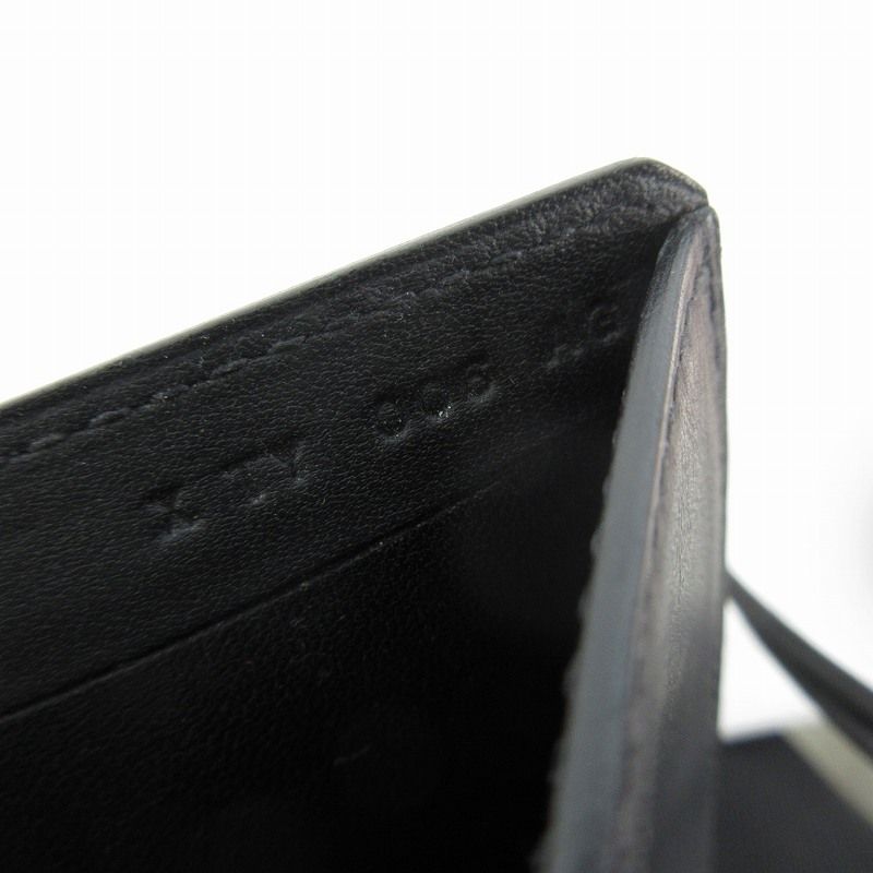 Hermes Manhattan Card Case Billfold Wallet Bifold Black Box Calf Veau Swift — view 5