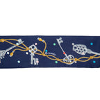 Hermes Twilly les Cles a Pois Scarf Navy Multicolor Silk — view 3