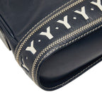 Saint Laurent Vintage Cut Out Shoulder Bag Navy Leather — view 5