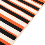 Hermes AU Galop Triangle Scarf Orange White Black Silk Jersey — view 6