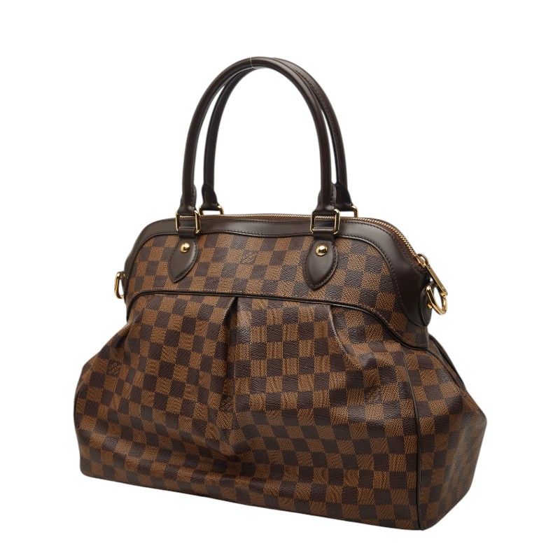 Louis Vuitton Damier Trevi GM 2-Way Shoulder Bag Brown Leather — view 2