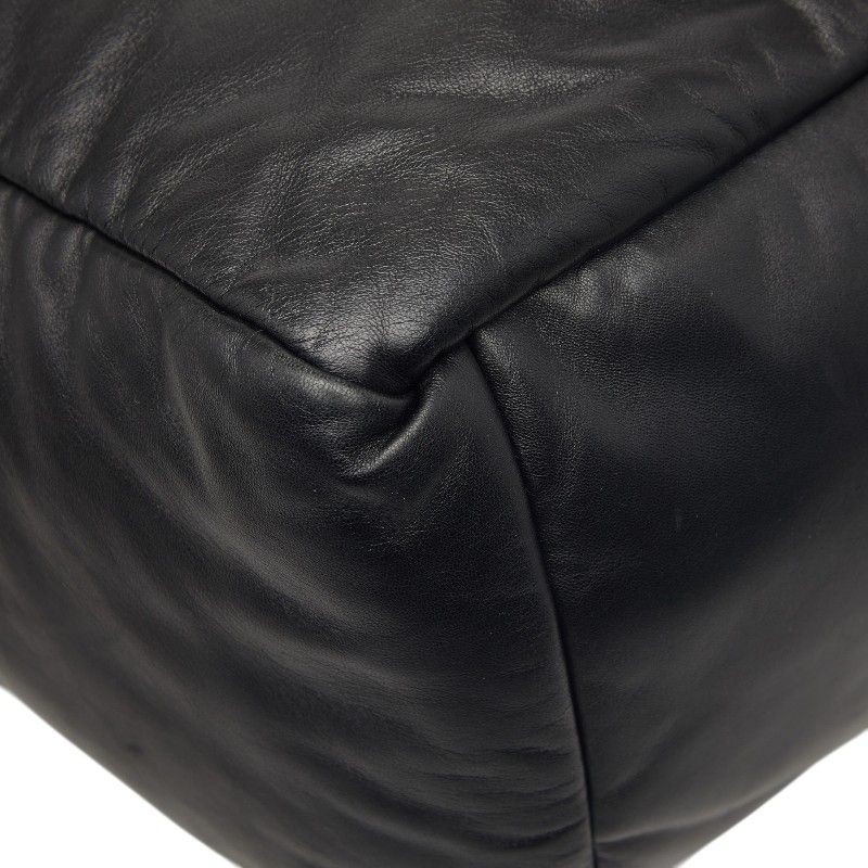 Prada Tote Shoulder Bag Black Leather — view 5