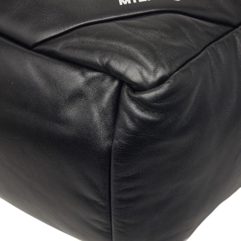 Prada Tote Shoulder Bag Black Leather — view 4