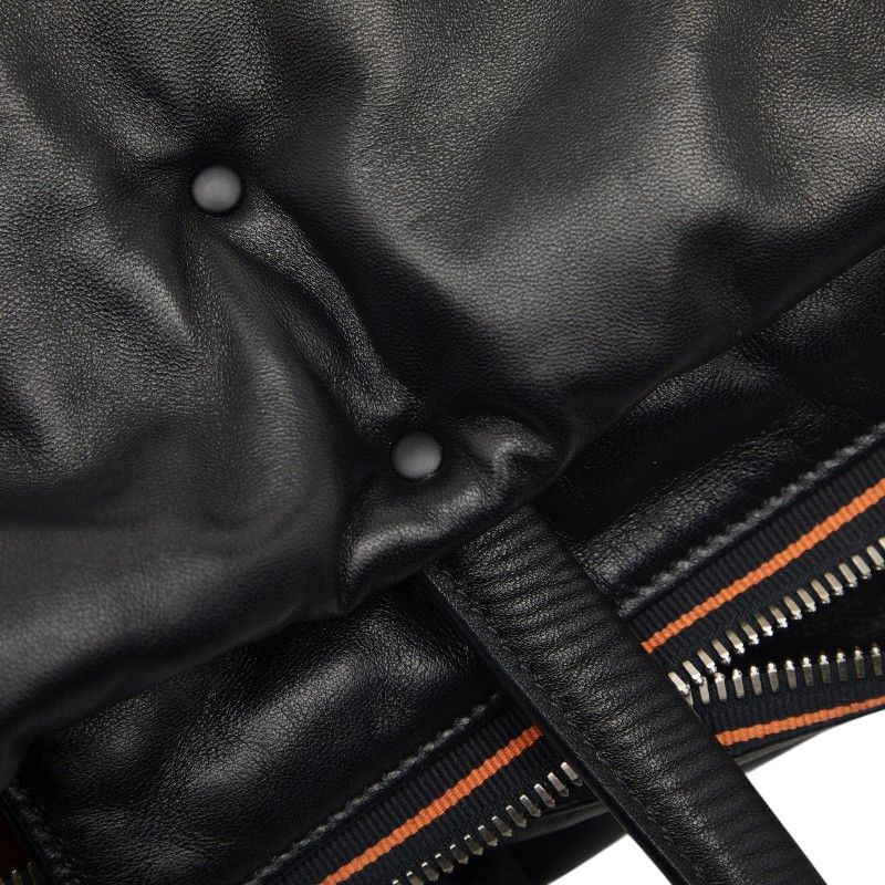 Prada Tote Shoulder Bag Black Leather — view 8