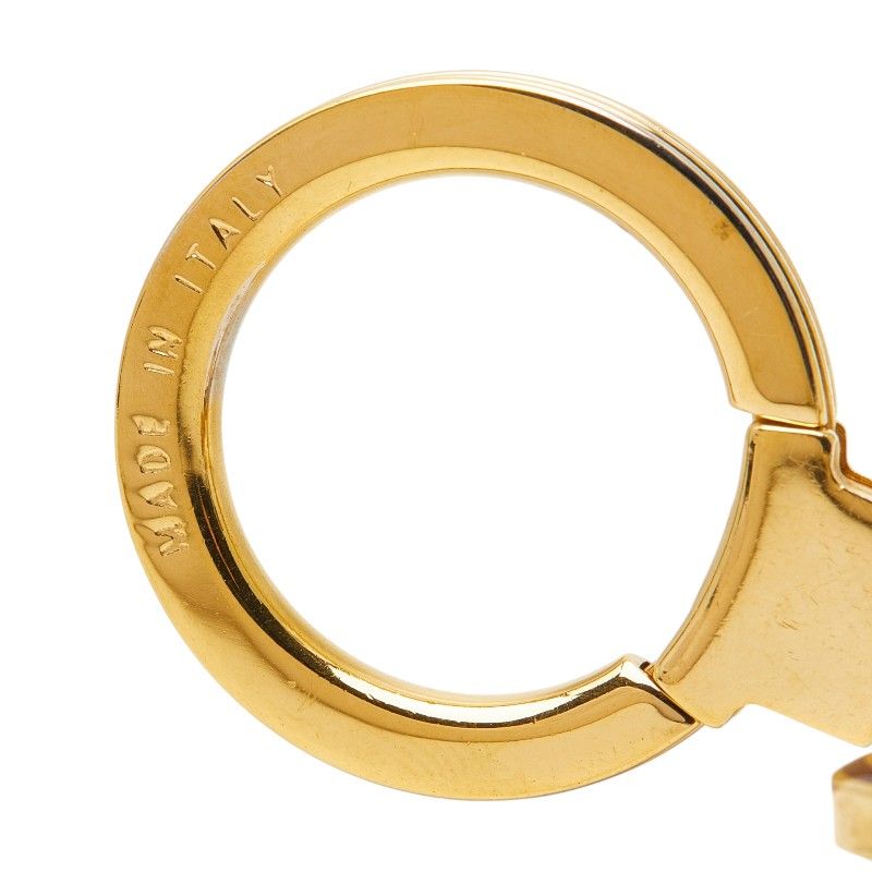 Louis Vuitton Porte Cles Chenne Pastille Key Holder Charm Gold Brown Plated — view 6