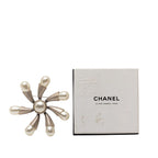 Chanel Brooch Silver Metal Faux Pearl — view 4