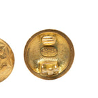 Chanel CC Logo Vintage Round Circle Earrings Gold Plated — view 3