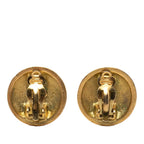 Chanel CC Logo Vintage Round Circle Earrings Gold Plated — view 2