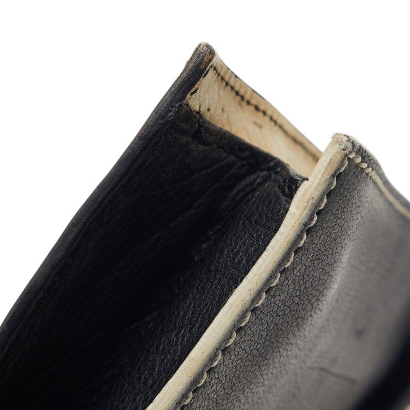 Saint Laurent Bicolor Clutch Back Second White Black Leather — view 5