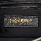 Saint Laurent Bicolor Clutch Back Second White Black Leather — view 7