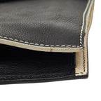 Saint Laurent Bicolor Clutch Back Second White Black Leather — view 4