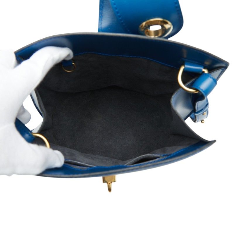 Louis Vuitton Epi Cluny Shoulder Bag Toledo Blue Leather — view 6