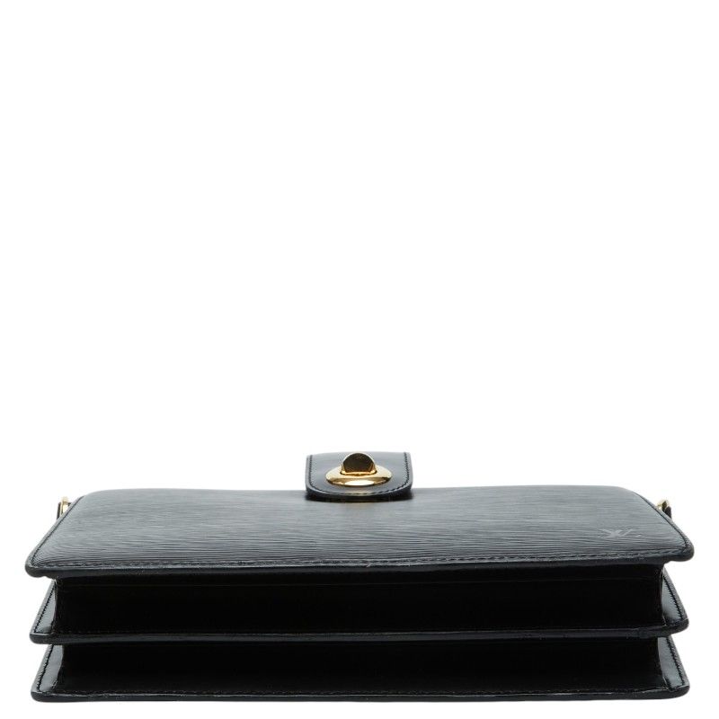 Louis Vuitton Epi Capuchin Shoulder Bag Black Noir Leather — view 3