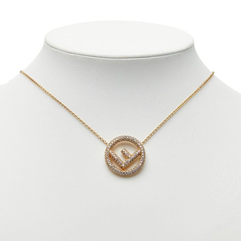 Fendi IS Necklace Gold Plated Rhinestone — view 7