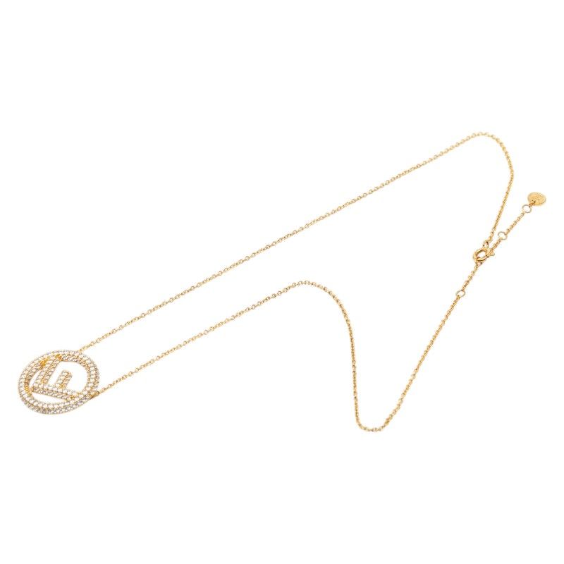 Fendi IS Necklace Gold Plated Rhinestone — view 4