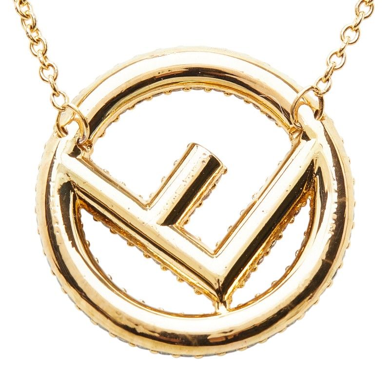 Fendi IS Necklace Gold Plated Rhinestone — view 3