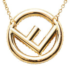 Fendi IS Necklace Gold Plated Rhinestone — view 3