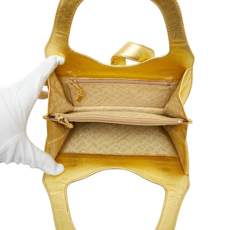 Bottega Veneta Mini Handbag Gold Leather — view 6