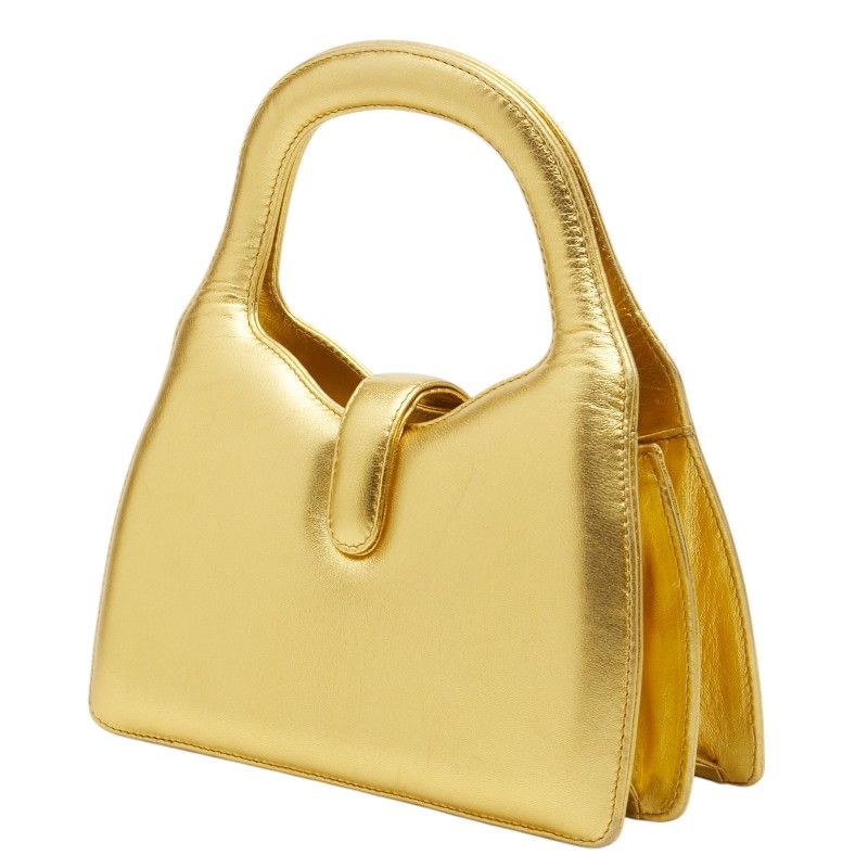 Bottega Veneta Mini Handbag Gold Leather — view 2