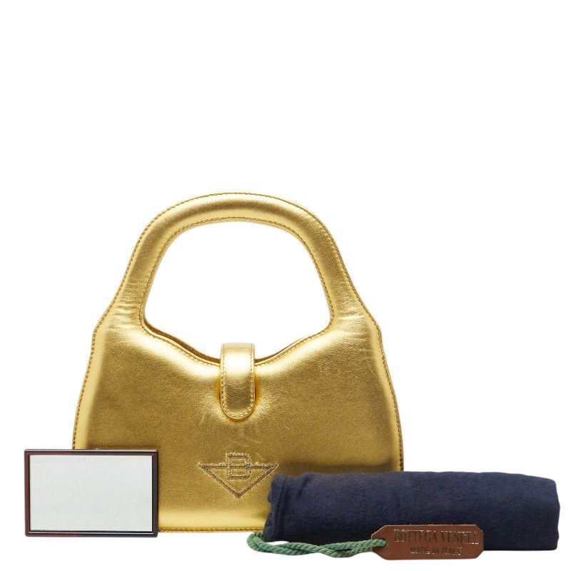 Bottega Veneta Mini Handbag Gold Leather — view 8