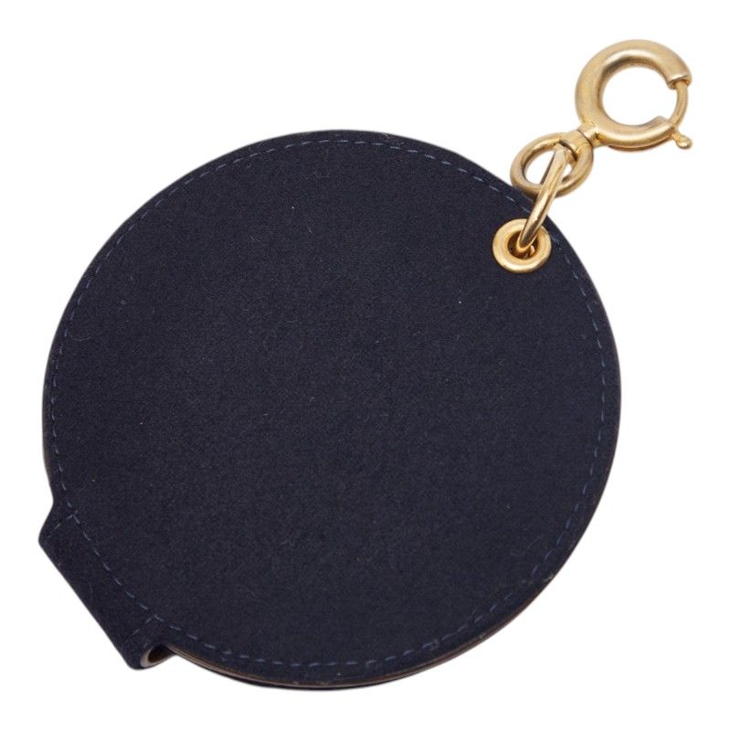 Chanel CC Logo Paris Hamburg Mirror Charm Navy Wool — view 2