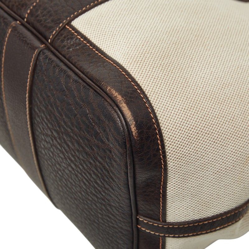 Hermes Garden Party PM Tote Brown Toilet Ash Leather Canvas — view 4