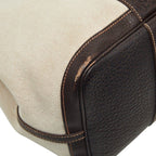 Hermes Garden Party PM Tote Brown Toilet Ash Leather Canvas — view 7