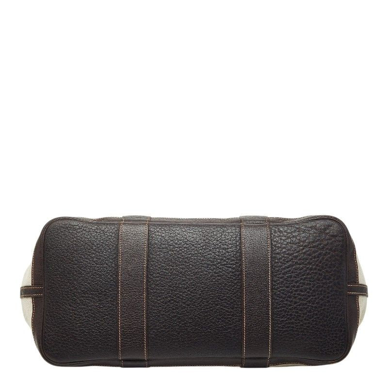 Hermes Garden Party PM Tote Brown Toilet Ash Leather Canvas — view 3