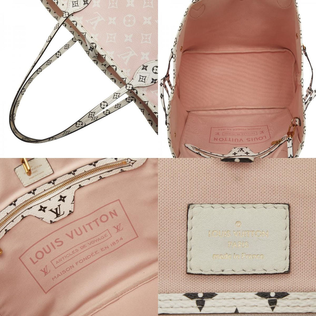 Louis Vuitton Monogram Giant Neverfull MM Tote Shoulder Bag Rouge Red Multicolor — view 9
