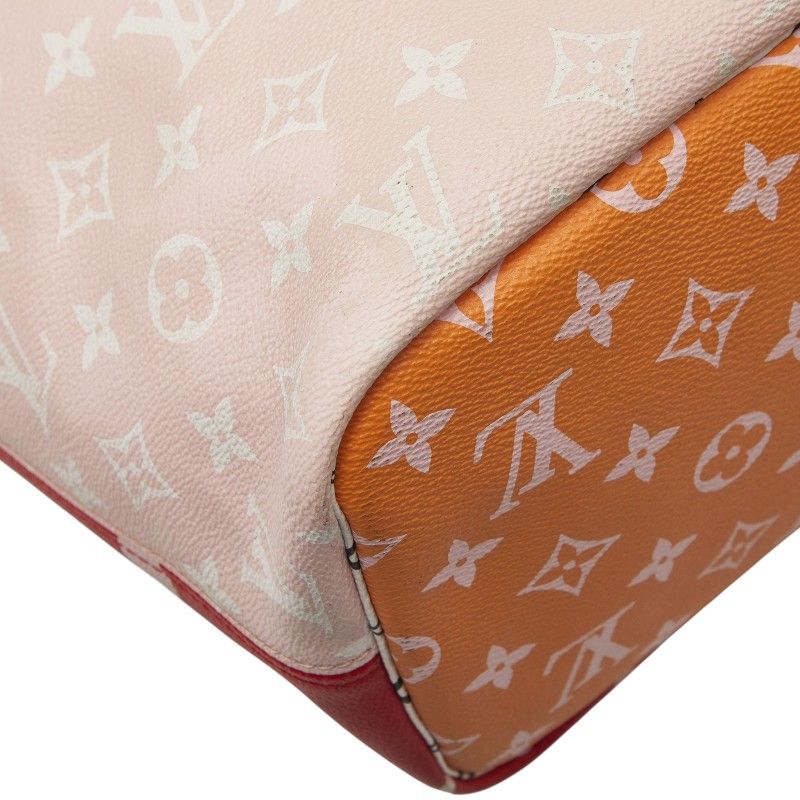 Louis Vuitton Monogram Giant Neverfull MM Tote Shoulder Bag Rouge Red Multicolor — view 7