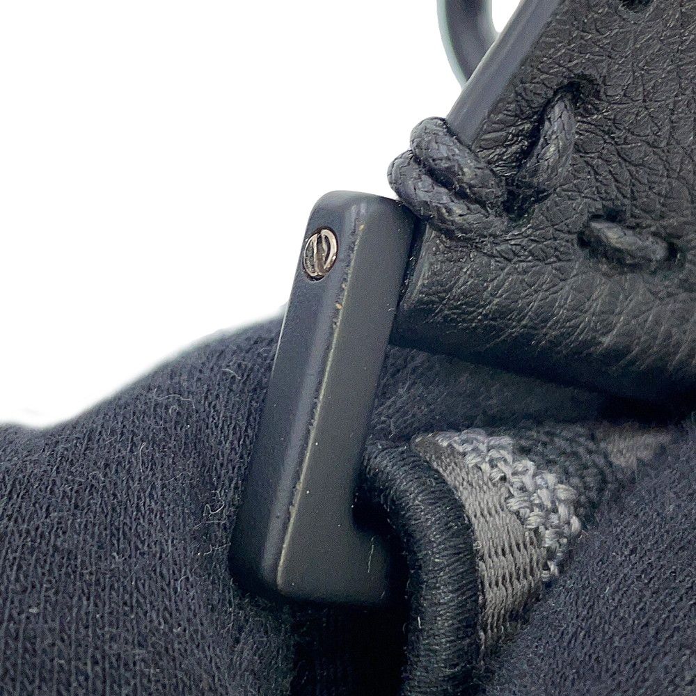 Fendi Shoulder Strap You Fflogo Canvas Leather Black — view 9