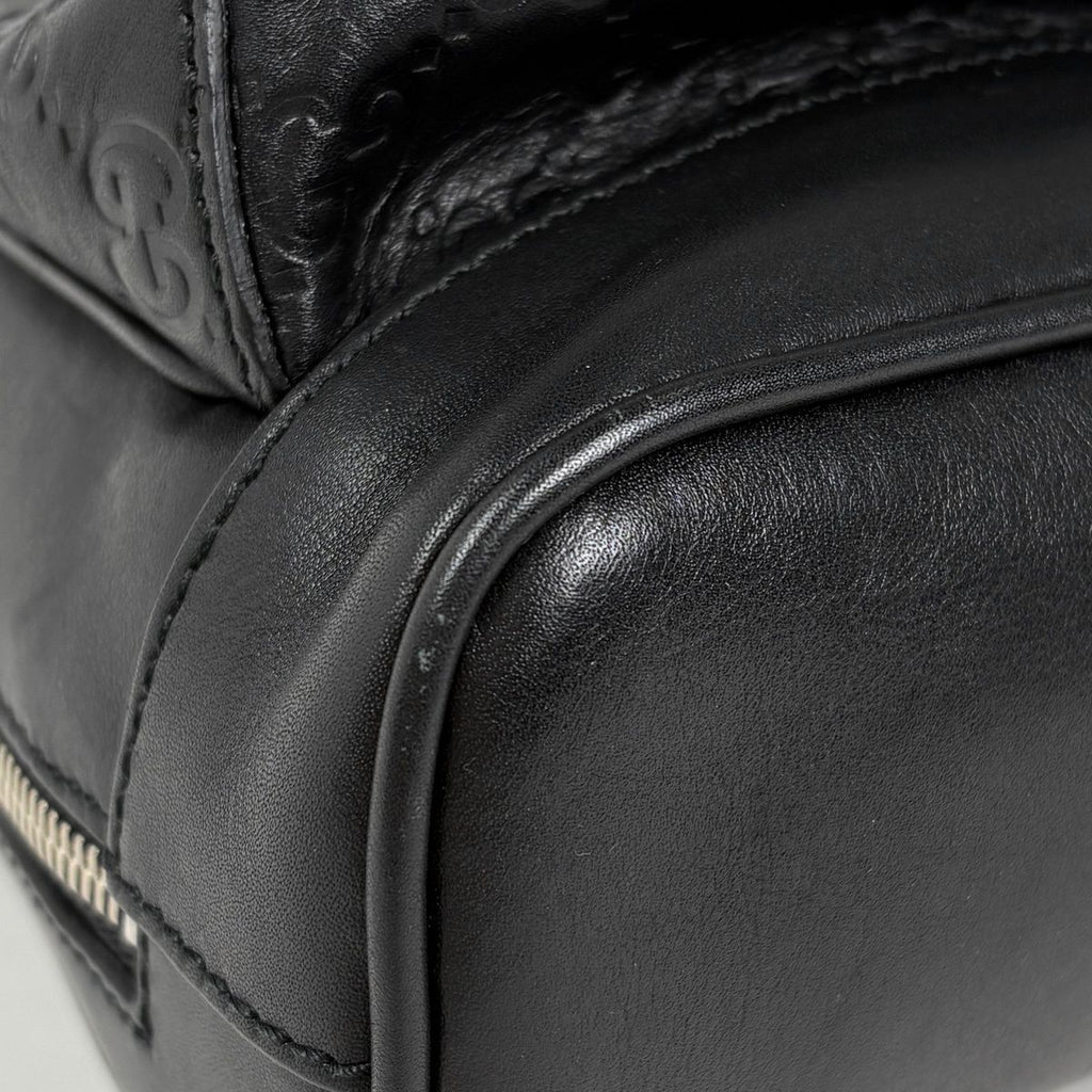 Gucci Guccissima Shoulder Bag Leather Black — view 4
