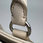 Prada Logo Tote 2-Way Shoulder Bag Leather Light Beige — view 5
