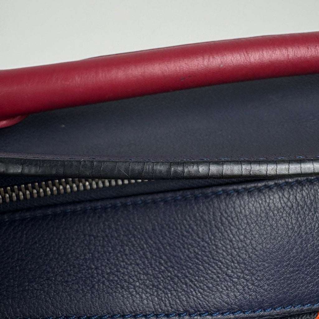 Loewe Puzzle Bag Handbag Leather Navy Red — view 6