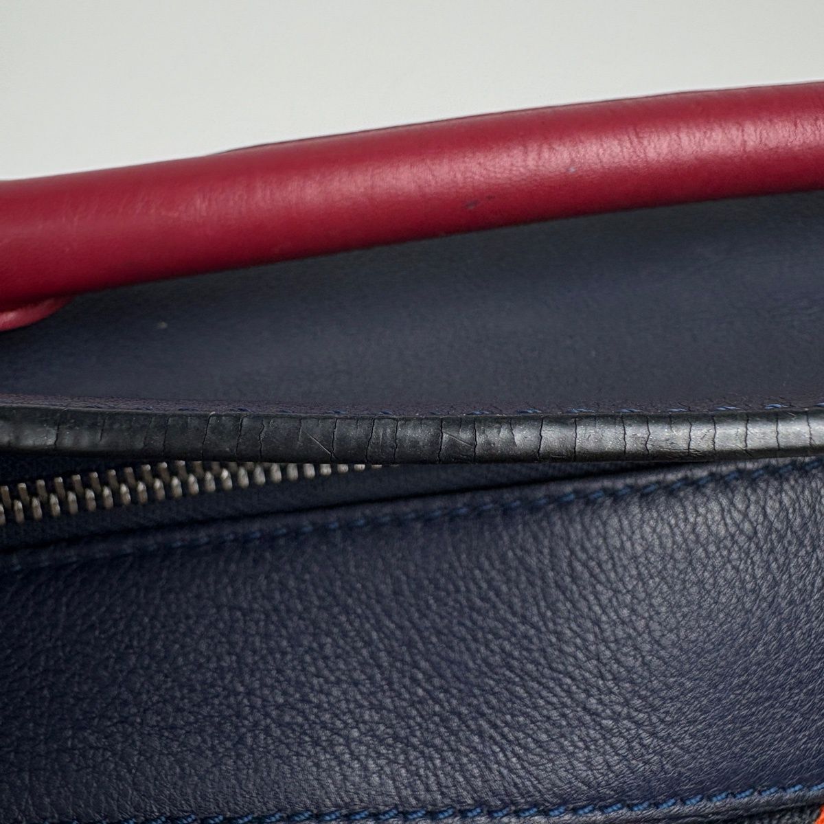 Loewe Puzzle Bag Handbag Leather Navy Red — view 6