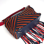 Loewe Puzzle Bag Handbag Leather Navy Red — view 2