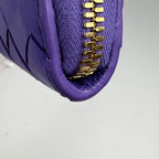 Bottega Veneta Intrecciato Wallet Leather Purple — view 3