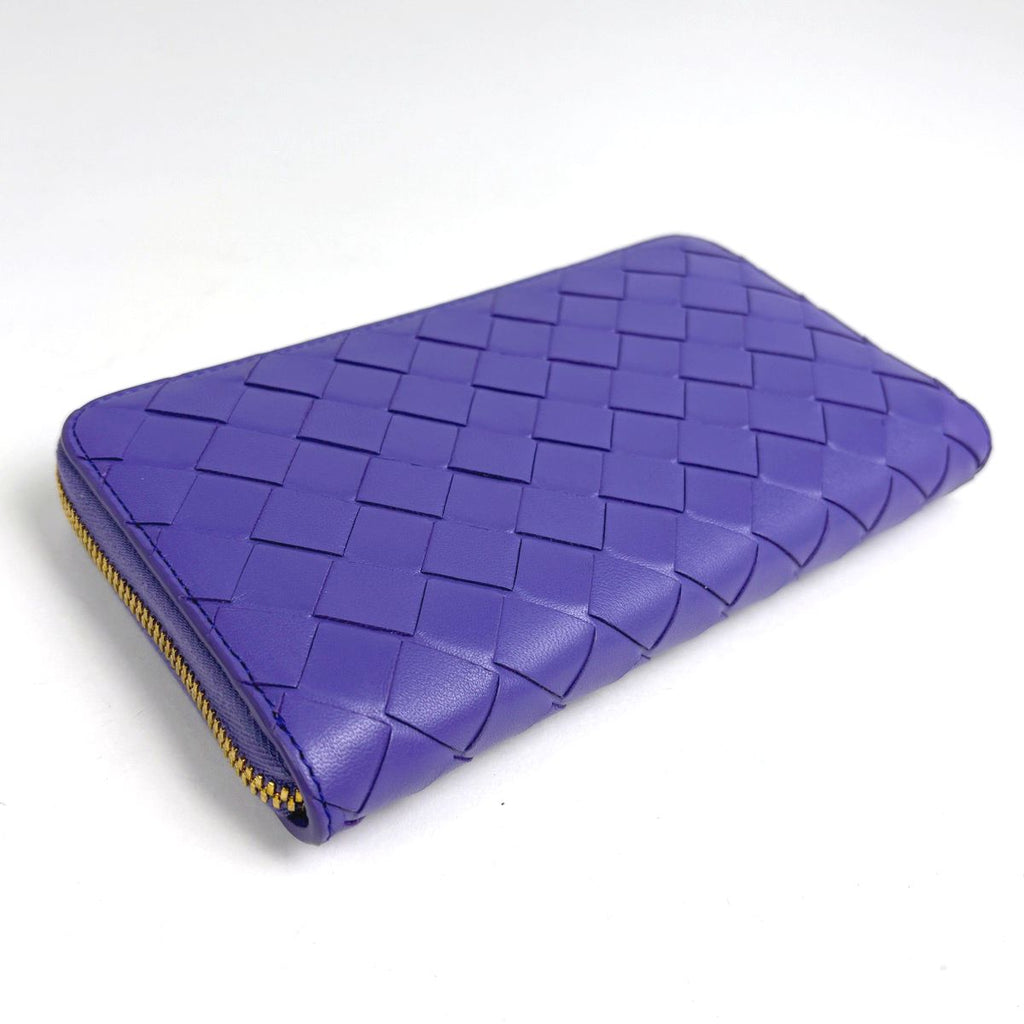 Bottega Veneta Intrecciato Wallet Leather Purple — view 2