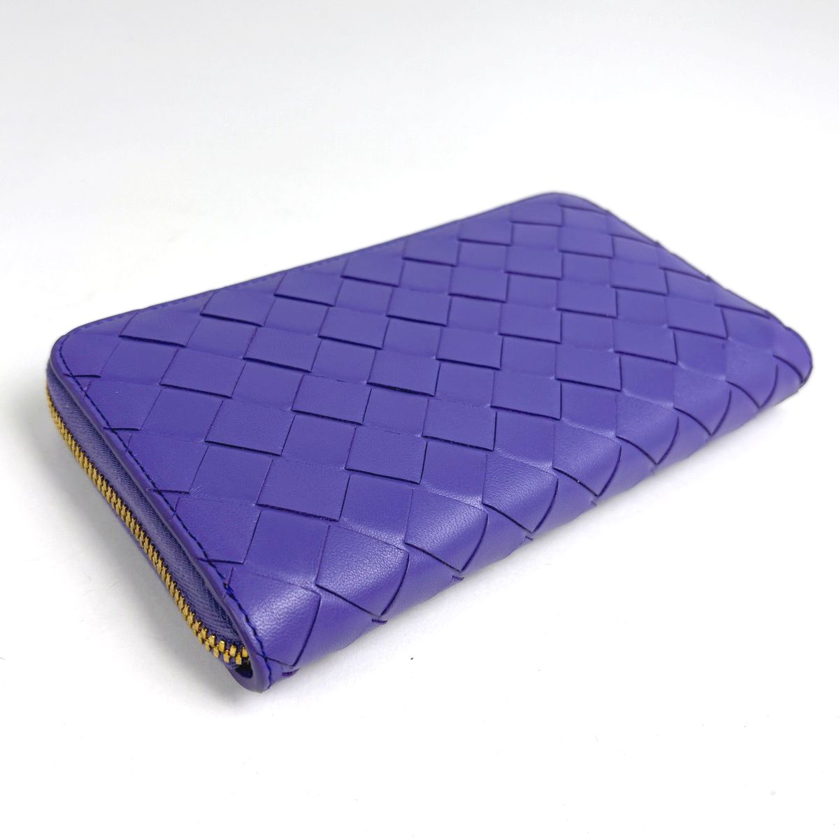 Bottega Veneta Intrecciato Wallet Leather Purple — view 2