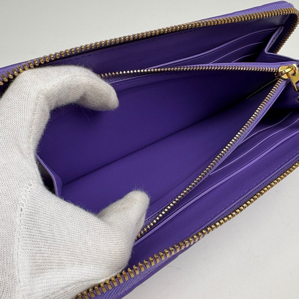Bottega Veneta Intrecciato Wallet Leather Purple — view 5