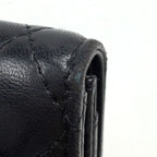 Chanel CC Logo Card Case Quilted Leather Black — view 5