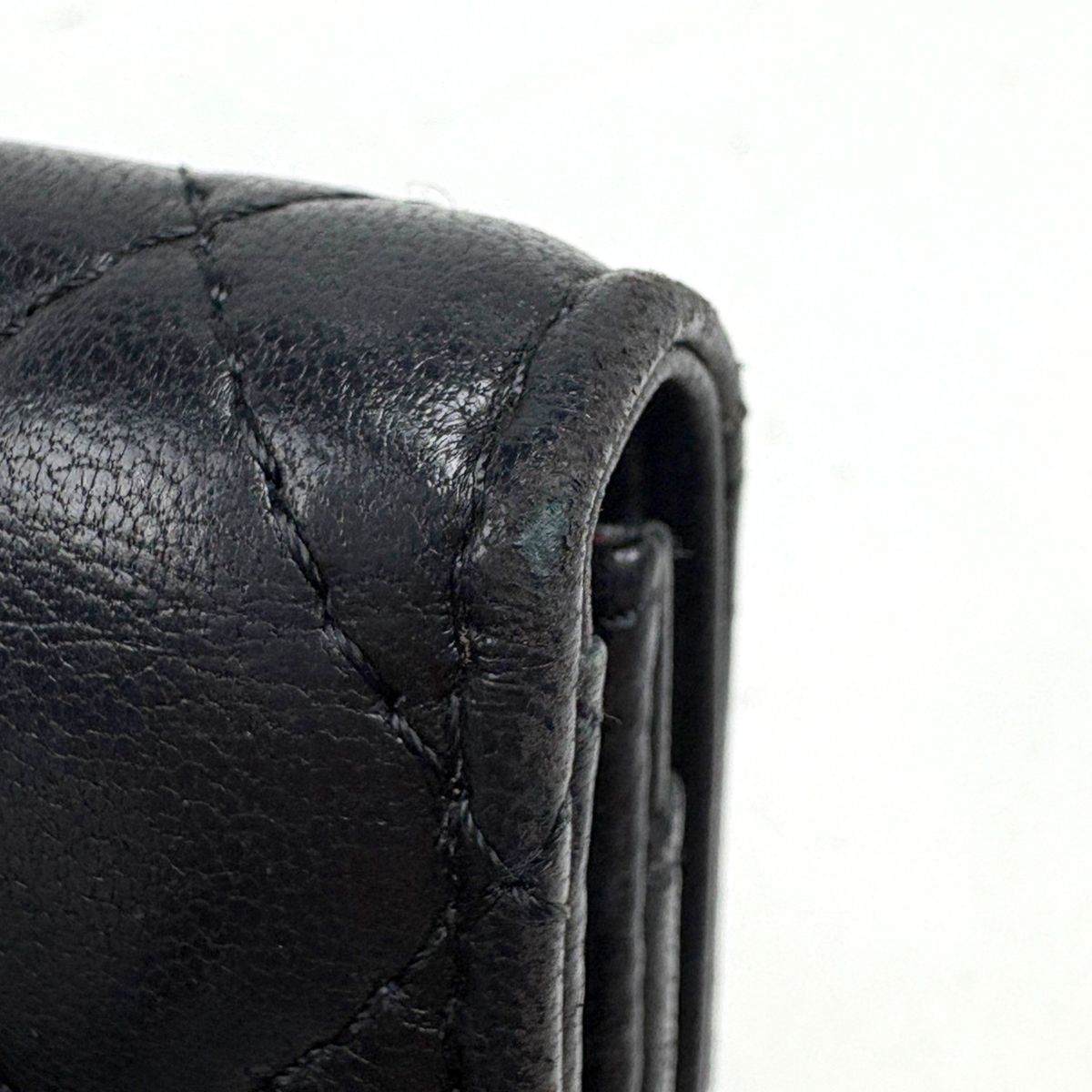 Chanel CC Logo Card Case Quilted Leather Black — view 5
