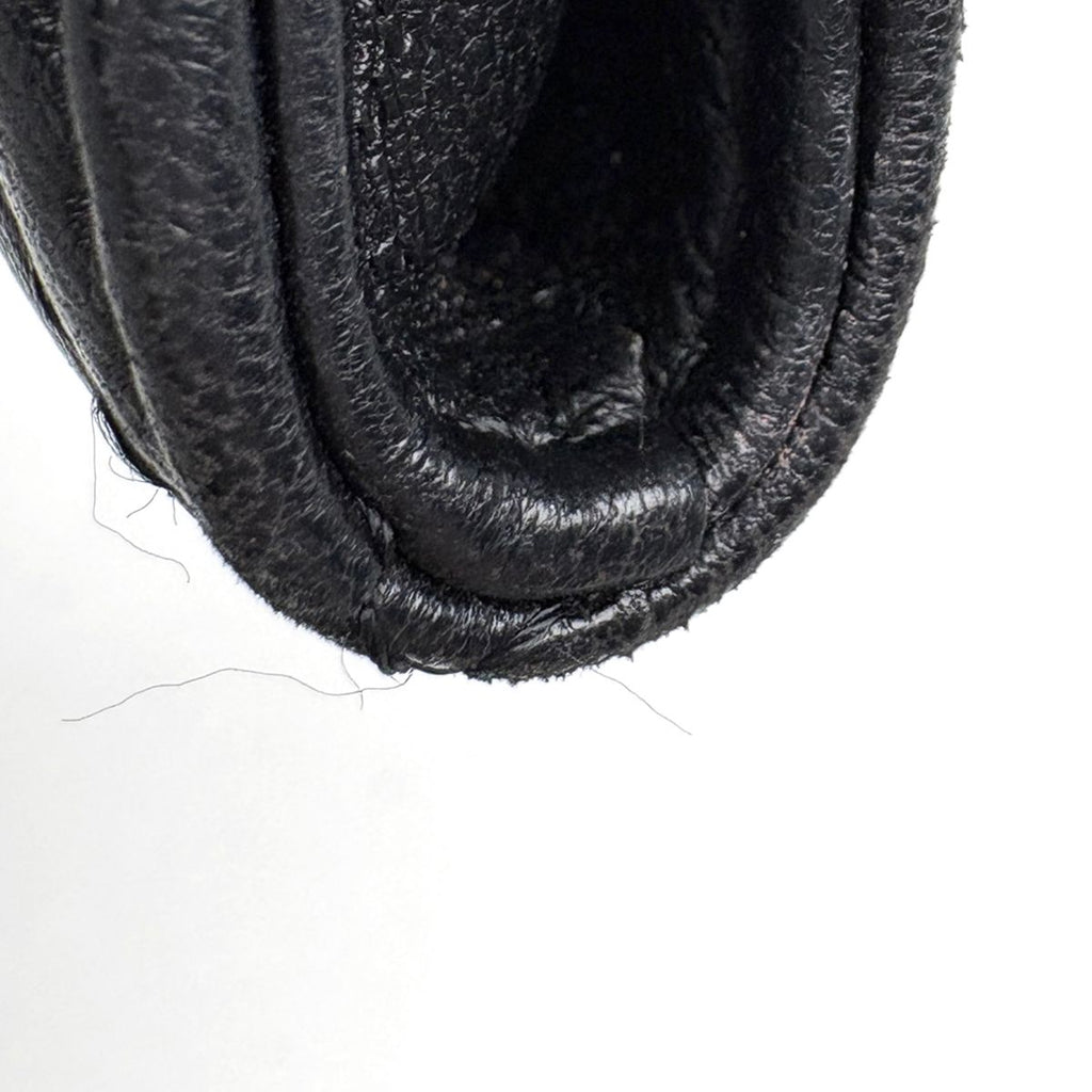 Chanel CC Logo Card Case Quilted Leather Black — view 3