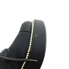 Chanel CC Logo Short Boots Lace Up Pearl 37 Black — view 8