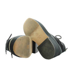 Chanel CC Logo Short Boots Lace Up Pearl 37 Black — view 5