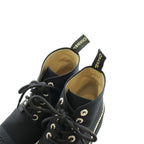 Chanel CC Logo Short Boots Lace Up Pearl 37 Black — view 7