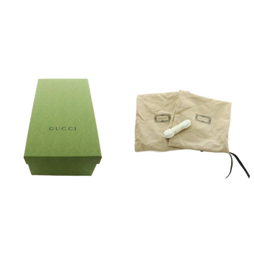Gucci GG Embossed Leather Sneakers Shoes 36 White — view 7